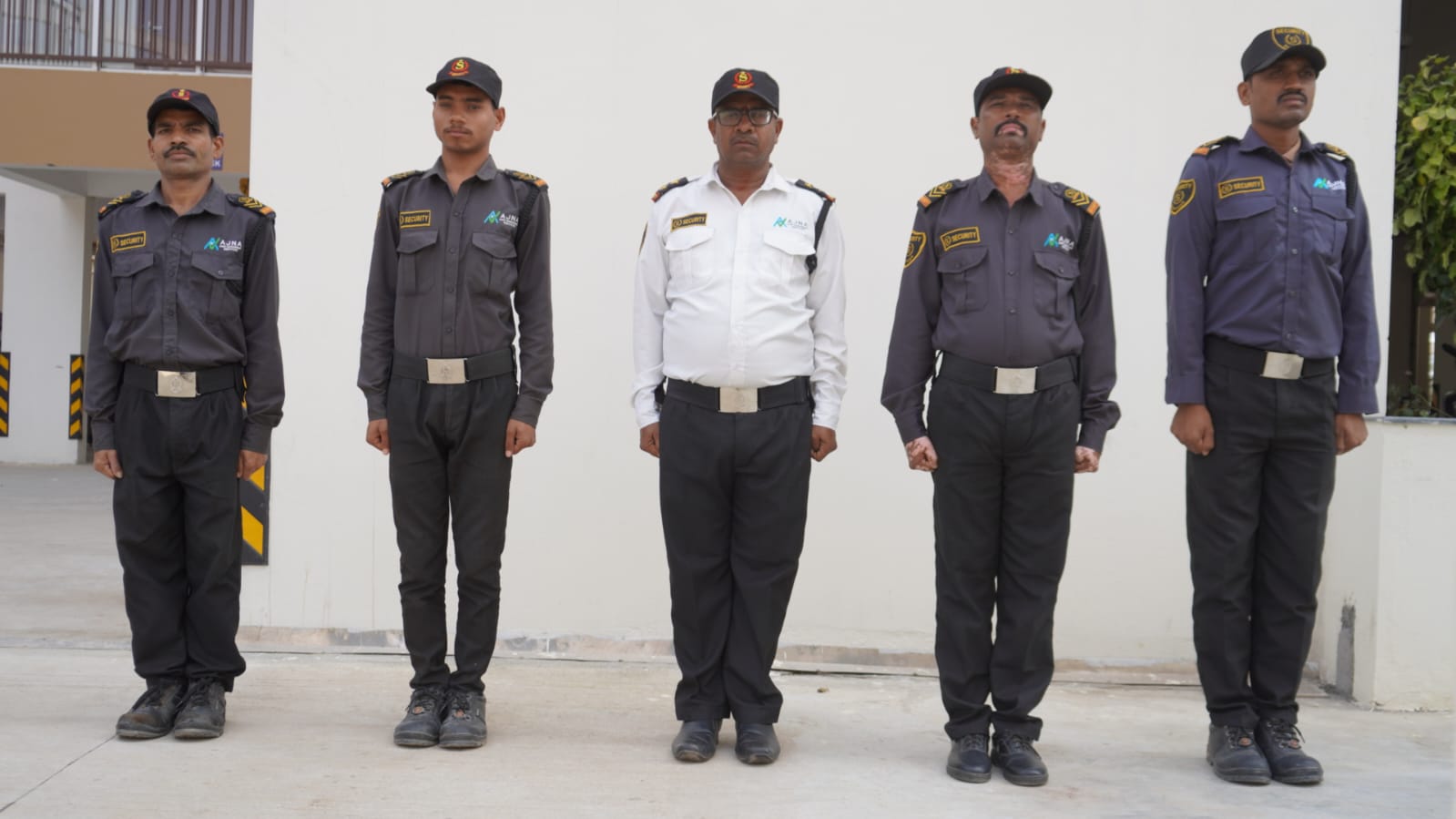 Guard turnout &mdash; Turnout inspection at a residential block entrance.